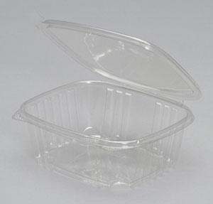 32oz Deli Container Clear Hinged 7-1/4"x6-3/8"x2-5/8"