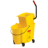 WaveBrake Side-Press Combo Yellow  35 Quart  Bucket & Wringer