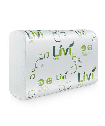 Livi VPG Multifold Towel White 1-Ply 9.1"X9.5" 250 Sheets