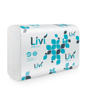 Livi VPG Select Multifold Towel White 1-Ply 10.6"X9.5" 220 Sheets