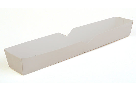 Paperboard Hot Dog Tray White 10.25" X 1.5" X 1.25"